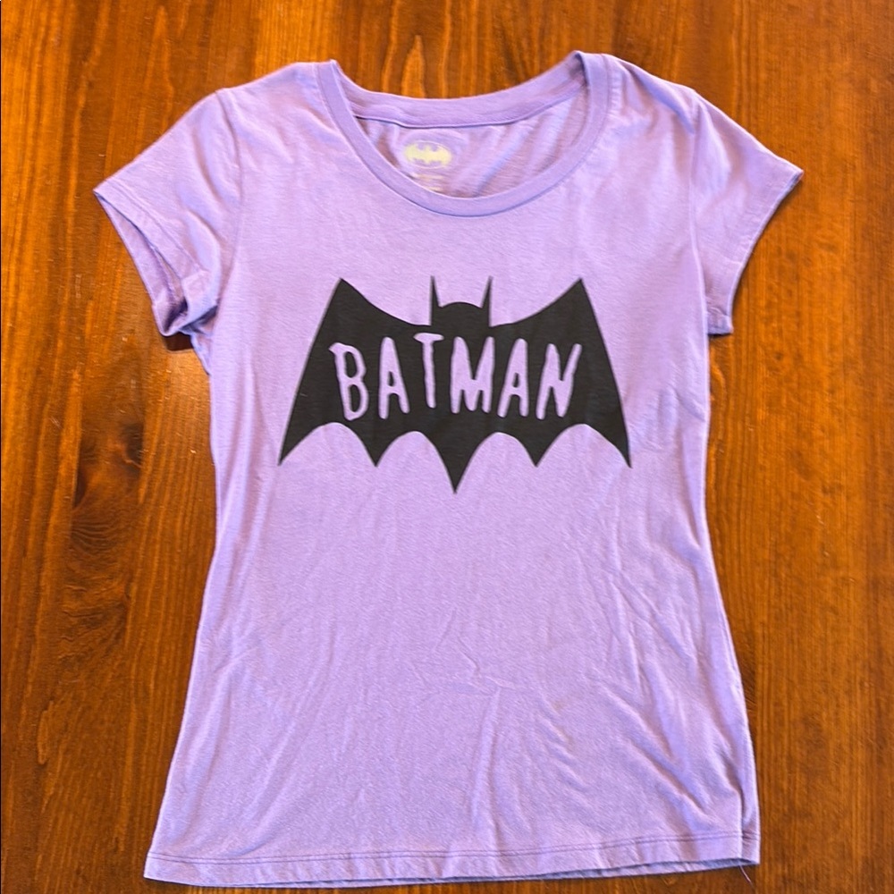 DC Comics Purple Tee with Batman Emblem